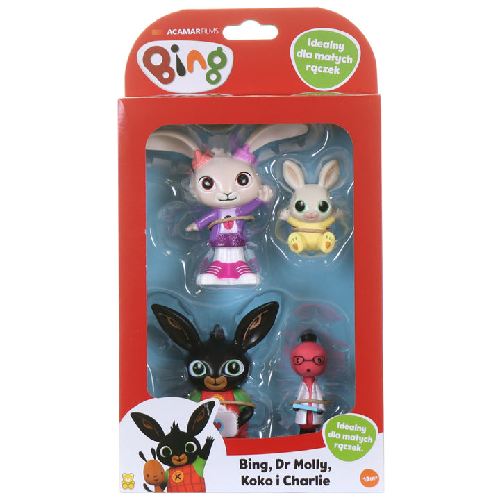 Bing Doctor Molly Coco Charlie 4 Figurines Set Kids 7cm - 9cm