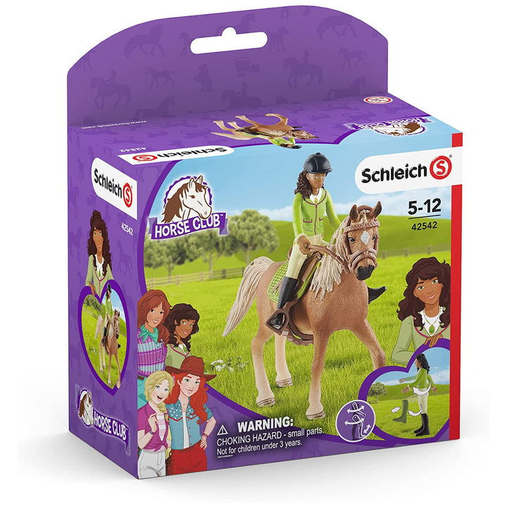 Schleich Horse Club Sarah agus Mystery 2-Pacáiste Figurine Playset Bréagán