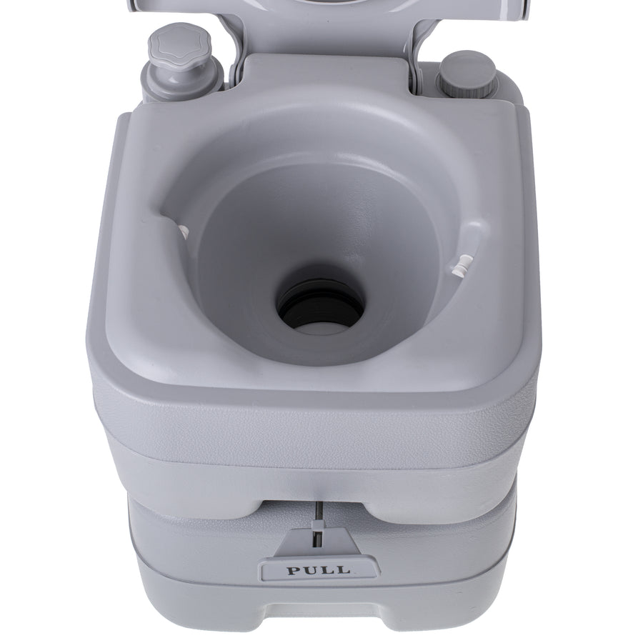 Portable Toilet Bucket 20L Travel Lid Flush Water Tank Camping Festival 115kg WC
