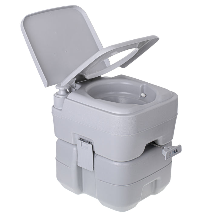 Portable Toilet Bucket 20L Travel Lid Flush Water Tank Camping Festival 115kg WC