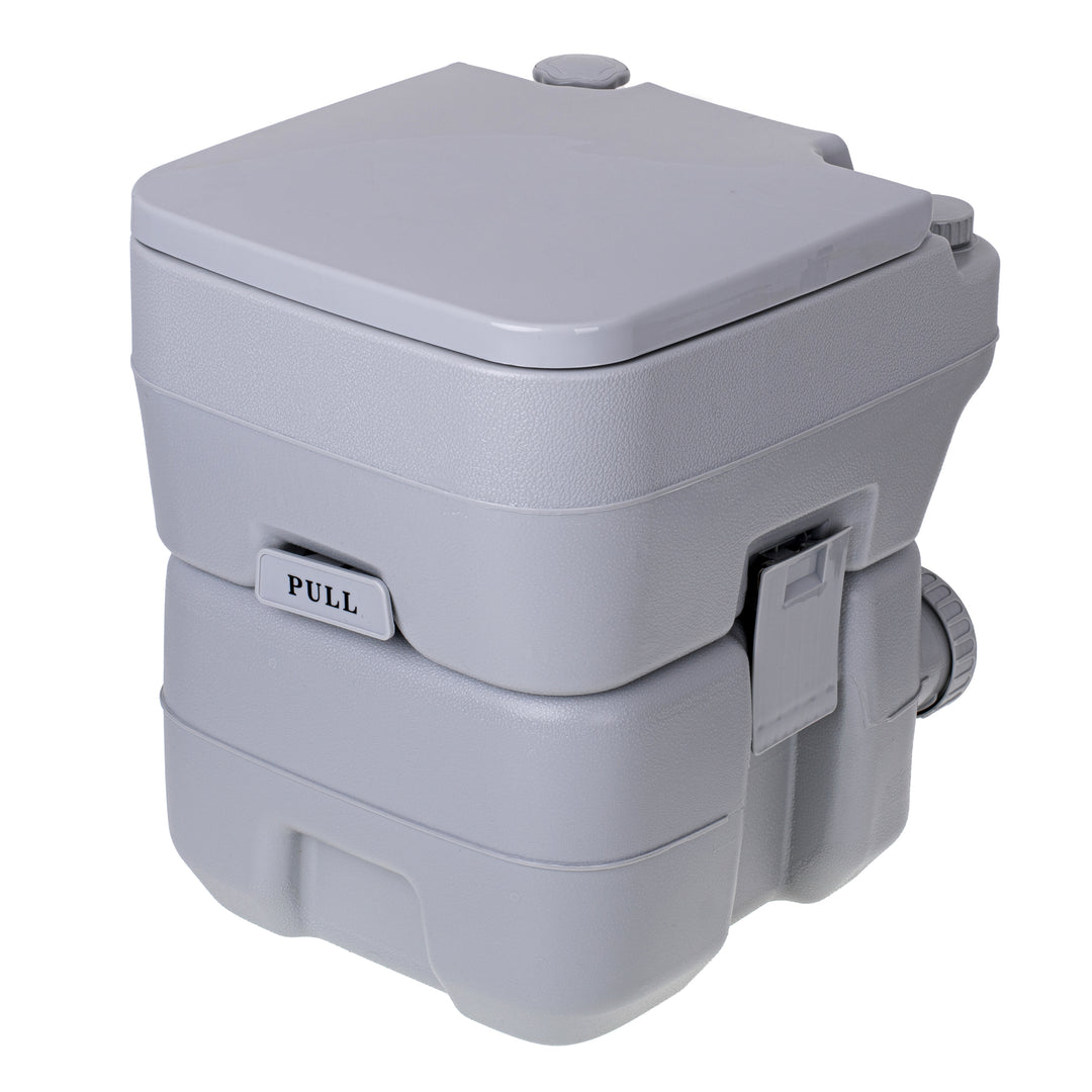 Portable Toilet Bucket 20L Travel Lid Flush Water Tank Camping Festival 115kg WC