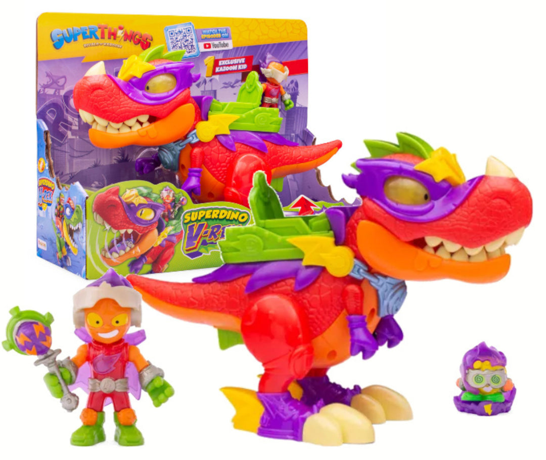 SuperThings SuperDino V-Rex Dinosaur Light & Sound Effects Kazoom Kid