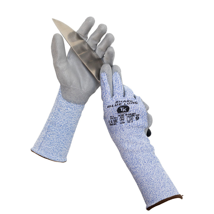 ANTI-SCRATCH GLOVES WITH EXTENDED CUFFS SIZE 6 (1 PAIR)