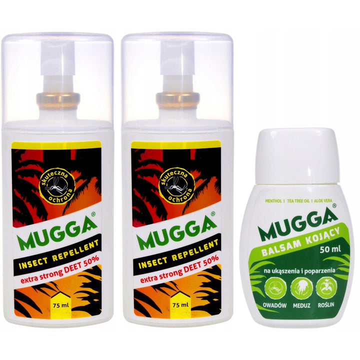 Mugga set 2x Mugga Spray 50% 75ml + Mugga soothing lotion 50ml