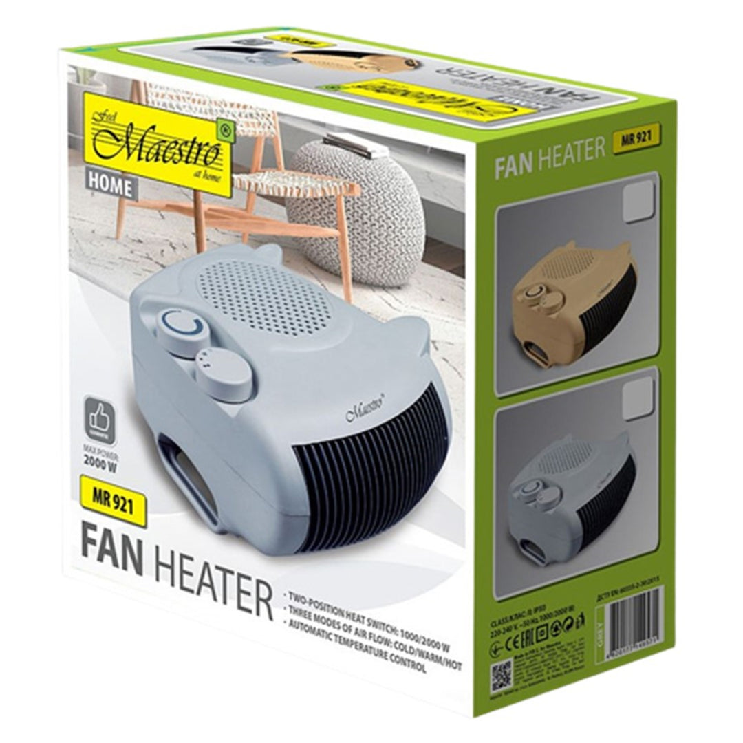 Fan Téitheoir Leictreach 2000W 3 Modhanna Oibriúcháin Hot Fuar Aer Comhthreomhar Ingearach Cothrománach