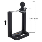 Maclean MC-164 Universal 1/4" Camera Phone Tripod Stand with Phone Holder and Carrying Case for Cameras Camcorders Smartphones Ring Lights Foldable Adjustable Height 35-102cm