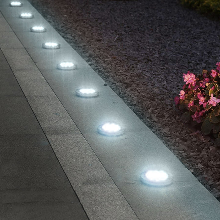 Maclean MCE318 Soilse Conair Gréine faoi stiúir le Spike Ground 12 LED SMD Neodrach Bán 4000K 0.7 W Lampa Gréine le haghaidh Soilse Gairdín Solas Conair Lasmuigh IP44