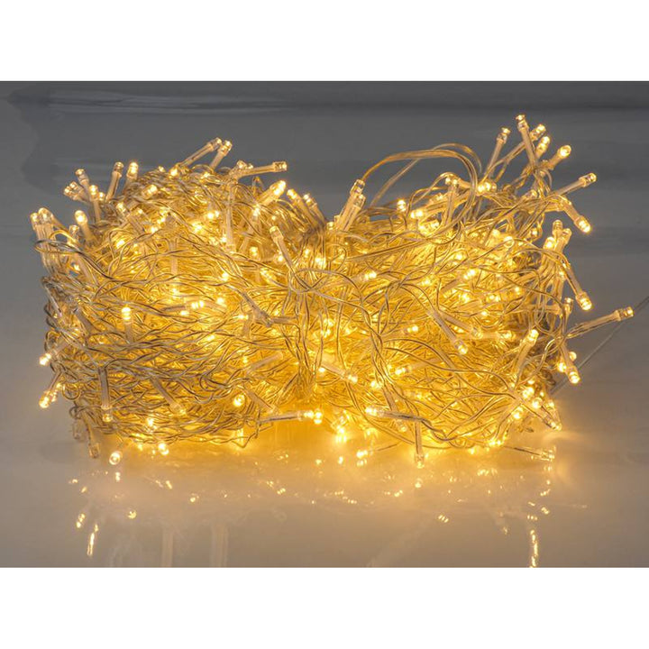 Light Garland Decorative String of Fairy Lights 15m 100 Icicles 500 Led Warm White IP44 Indoor Outdoor