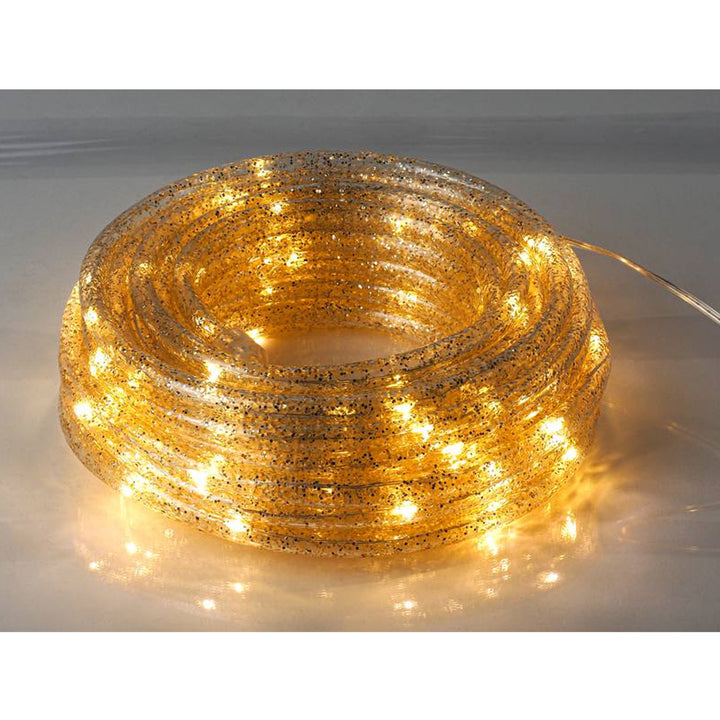 Decorative String Fairy Lights 100LED 10m Gold Glitter Warm White Light IP44