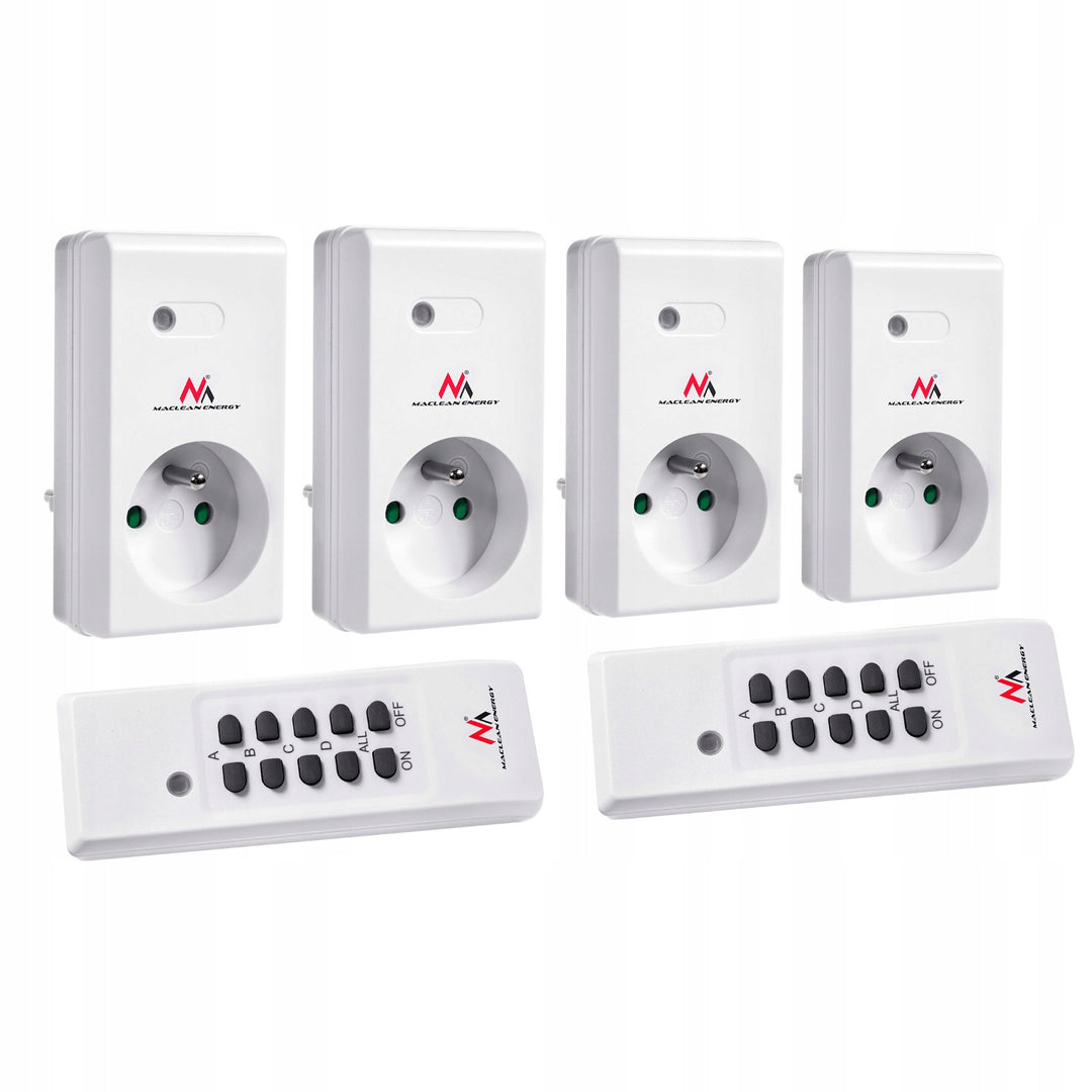 MCE153 wireless sockets 4 pcs. 3600W + 2 remotes + batteries for remotes