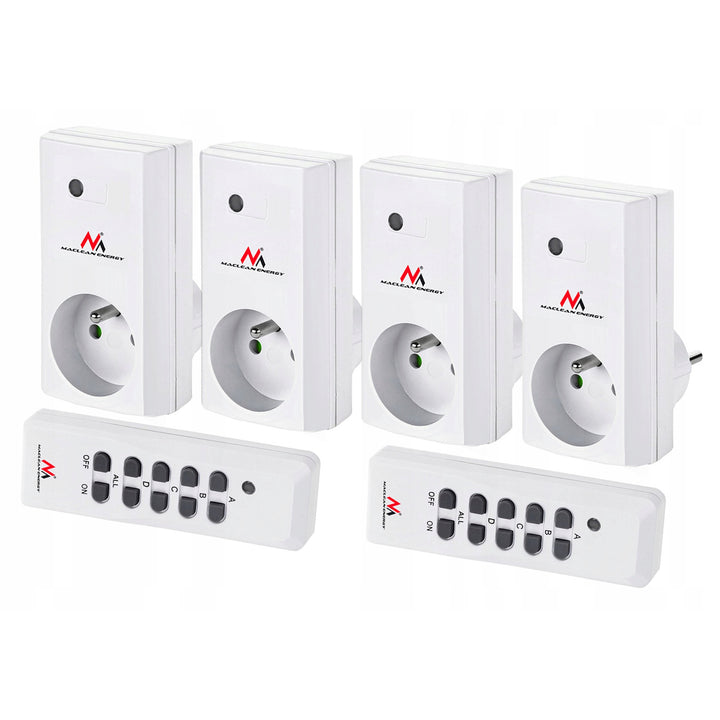 MCE153 wireless sockets 4 pcs. 3600W + 2 remotes + batteries for remotes