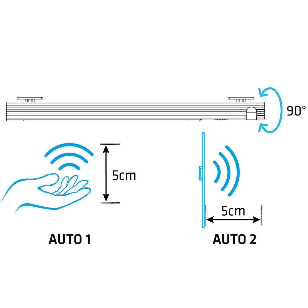 Maclean 58744 white-transparent LED cabinet lamp + batteries + 3M clips