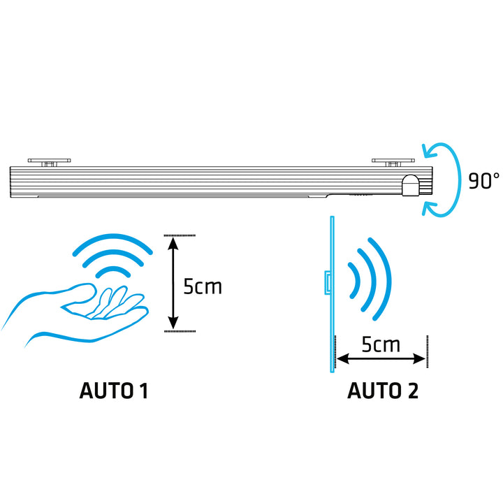 Maclean 58744 white-transparent LED cabinet lamp + batteries + 3M clips