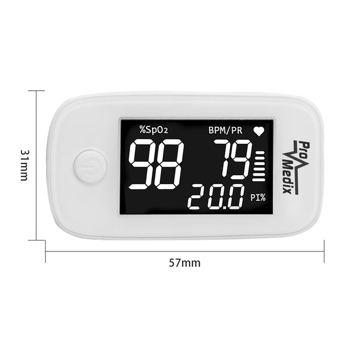 ProMedix leighis napalcim pulse oximeter cadhnraí PS-870 +