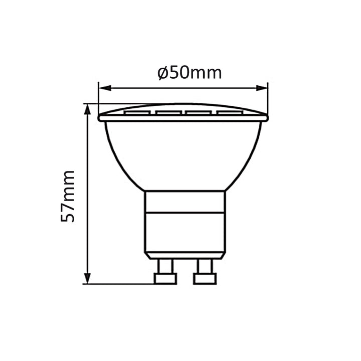 Plafond bhabhta Maclean dubh MCE422 B + bolgán faoi stiúir GU10 5W 4000K