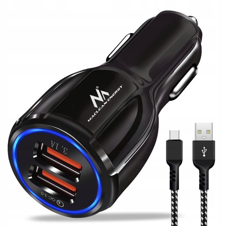 Maclean Energy 6100 mA USB charger carr + cábla