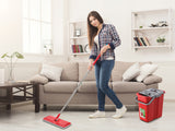 Flat Mop and 2-in-1 Bucket 8L Mop Set, Floor Mop, Mop, Cleaning System, Cleaner (Flat Mop and Bucket Set + 3 Replacement Heads)