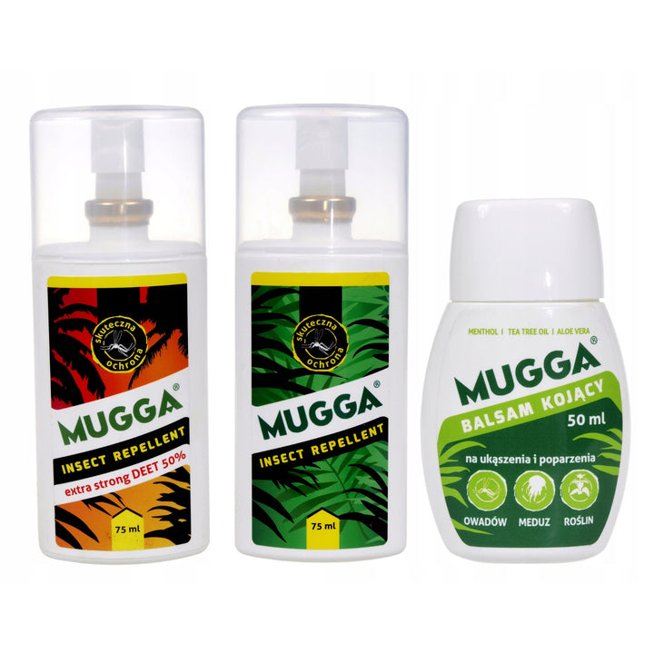Set 2x Mugga 50% + 9.5% Family Deet + Soothing Lotion 50ml