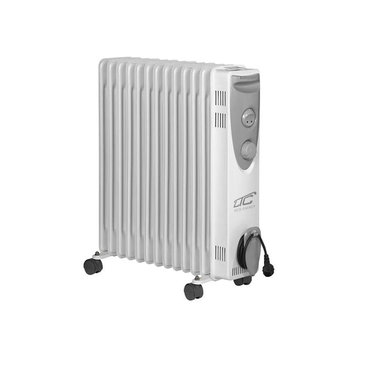 Electric Oil Heater Radiator 13 Fins 3 Heating Levels 2500W Overheating Protection Thermostat