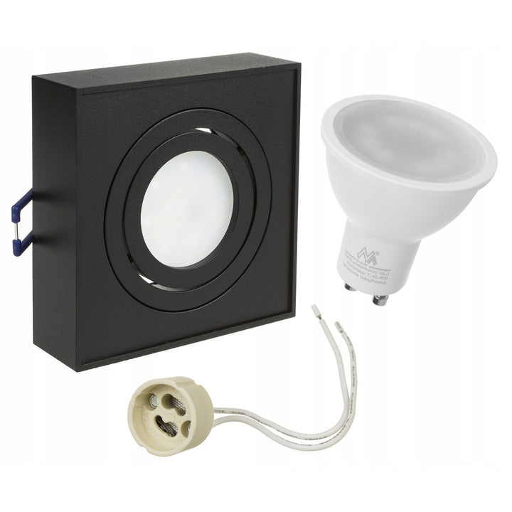 MCE464 B 7W black + GU10 flush mount light fixture