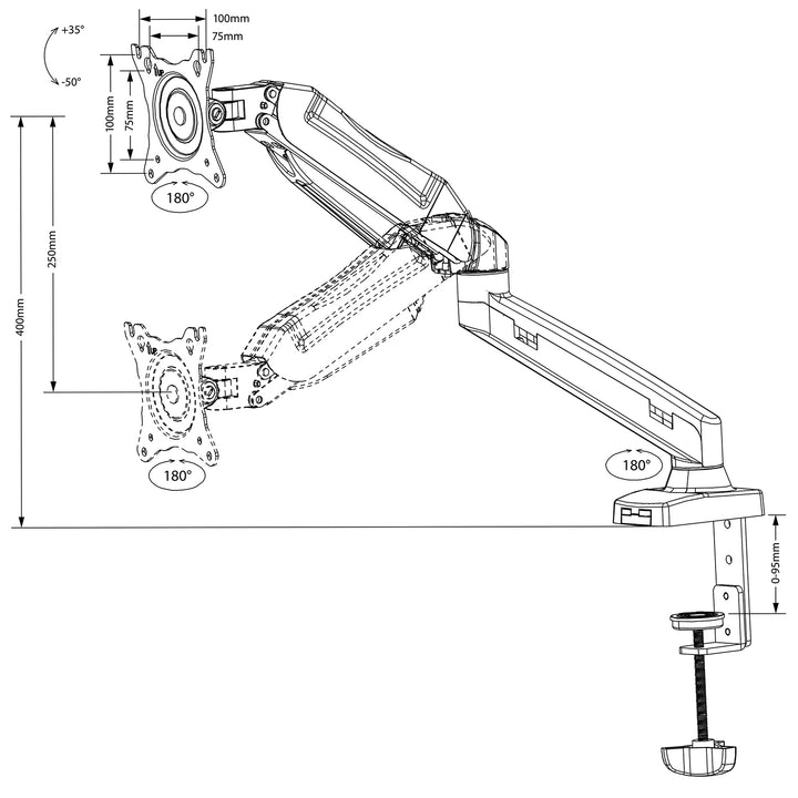 Maclean MC-860 + MC-764 Swivel Laptop Holder Table