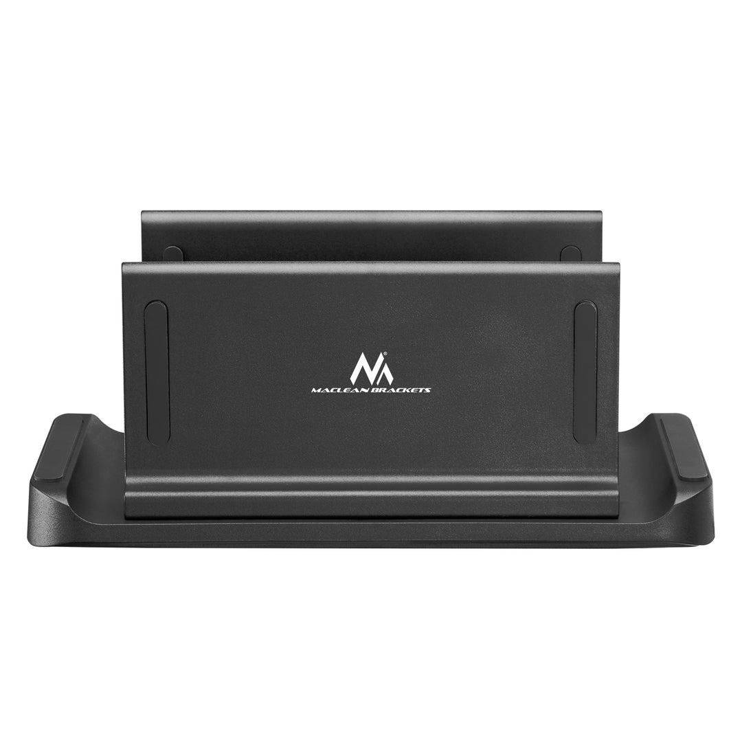 Maclean MC-454 Holder for Thin Client Terminal Mini PC CPU Stand Mount VESA Compatible Black Freestanding Sturdy