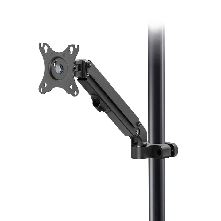 Maclean MC-459 Monitor Holder 17"-27" Pole Mount Arm 28-60mm Full Motion Flat & Curved Screens 7kg VESA 75x75 100x100 Swivel Tilt Rotate Universal Monitor Mount