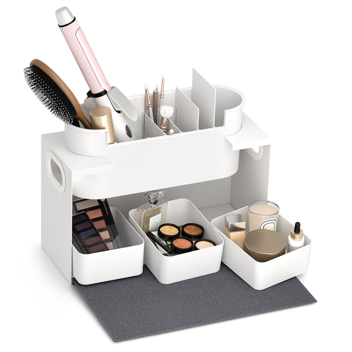 Maclean MC-479 Make Up Accessories Organizer with Comparments Cosmetics Toiletries Storage Rack Magnetic Cover 8kg