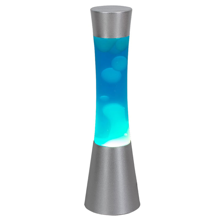 Minka Lava Lamp Blue & Silver 20W 39.5 cm GY6.35 Decorative Night Stand Table Desk