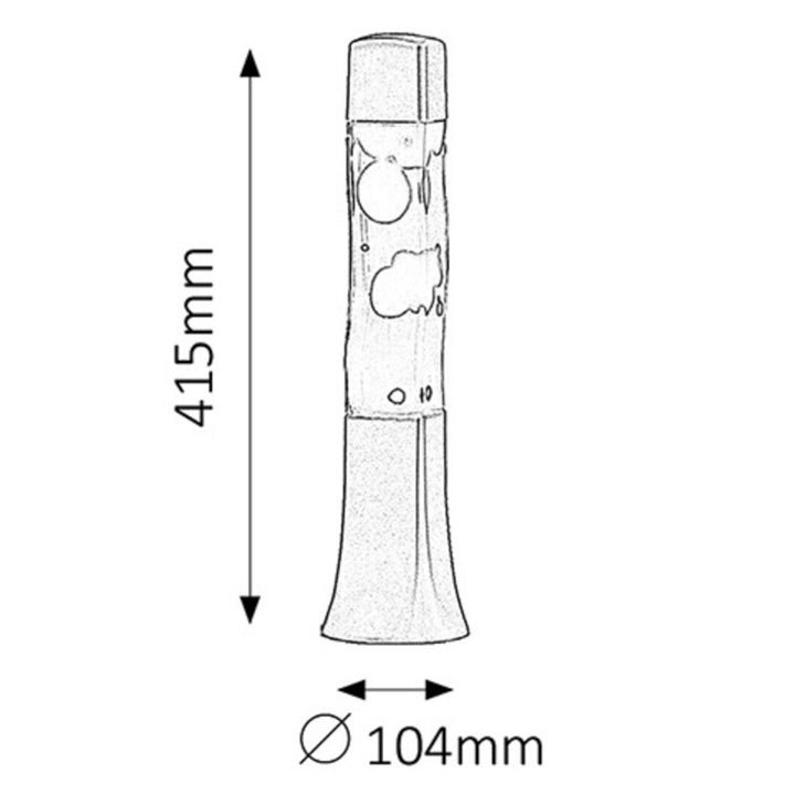 Rabalux Marshal Table Lava Lamp Transparent Clear + Orange E14 25W 41cm Decorative Night Desk Lamp