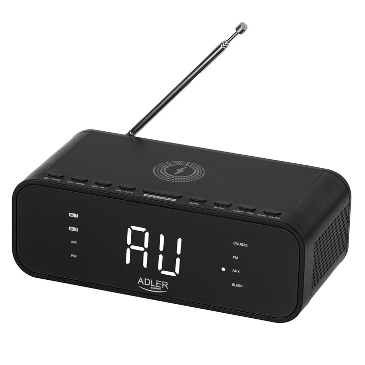 FM radio alarm clock with wireless charger and Bluetooth - Adler AD 1192B