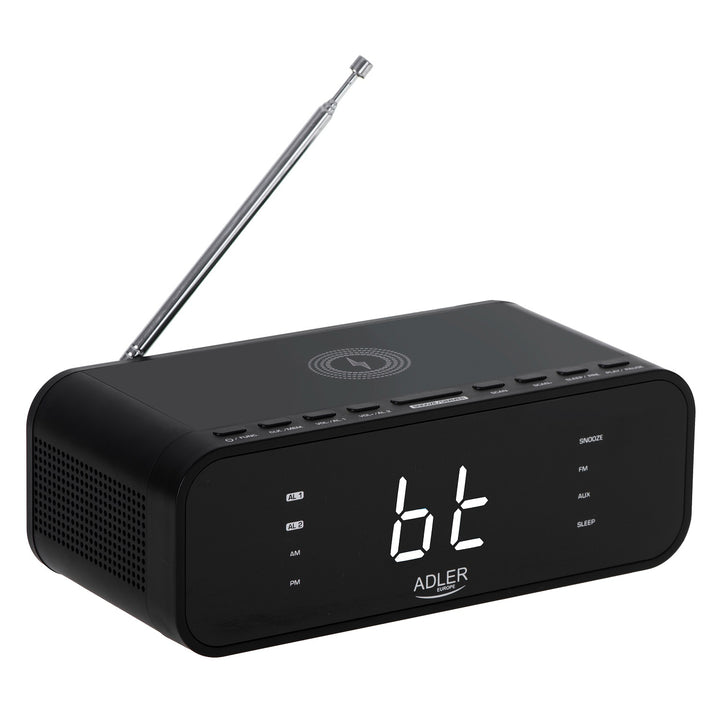 FM radio alarm clock with wireless charger and Bluetooth - Adler AD 1192B