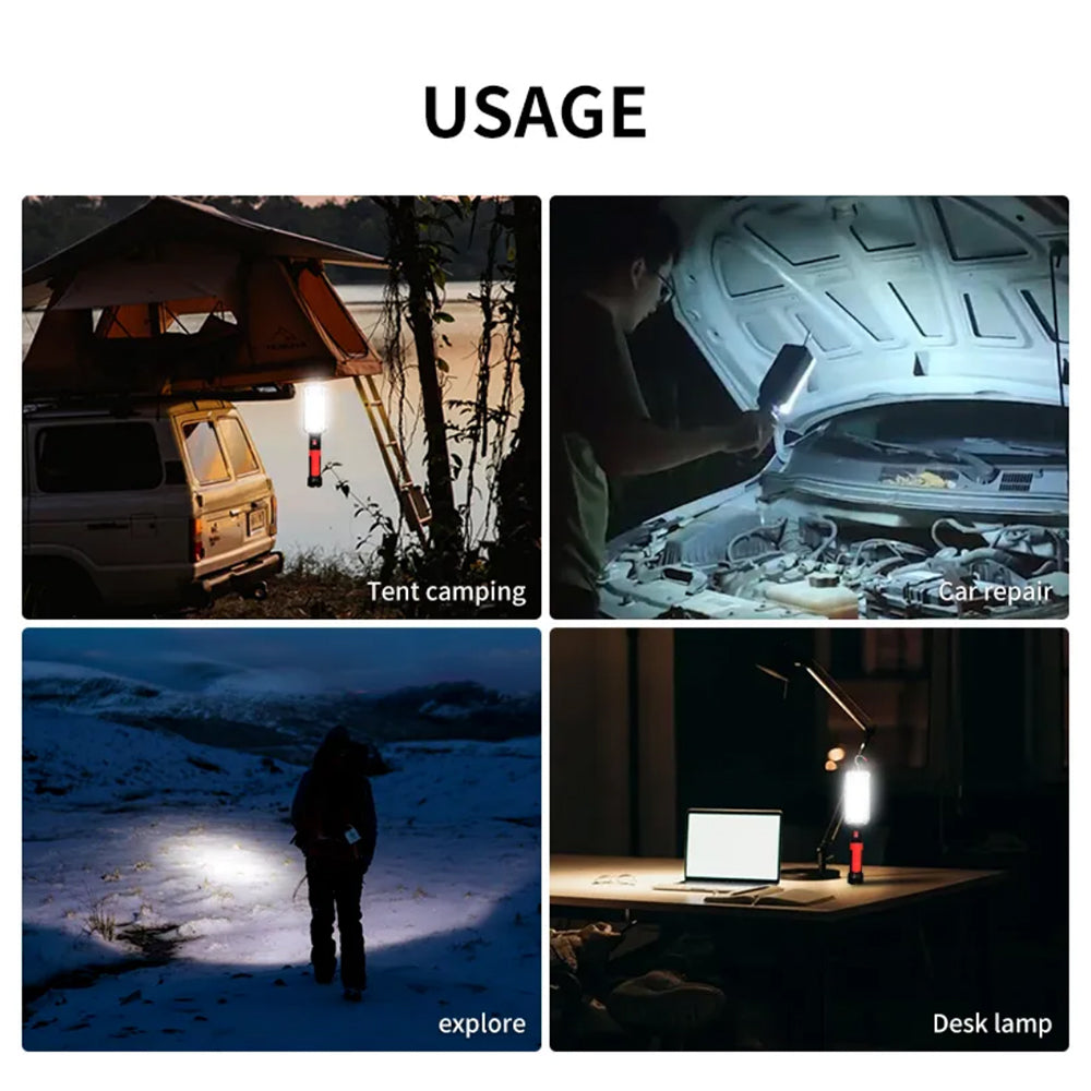 Lampa ceardlainne COB maighnéadach Maclean, 2x1200mAh, 700lm, USB Cineál-C / Micrea USB, MCE307