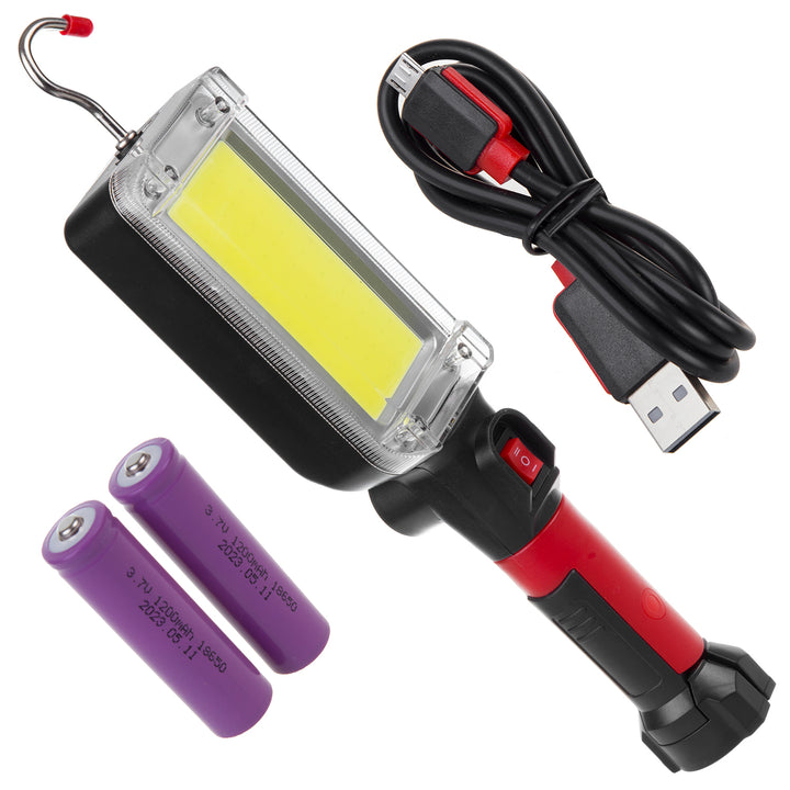 Lampa ceardlainne COB maighnéadach Maclean, 2x1200mAh, 700lm, USB Cineál-C / Micrea USB, MCE307