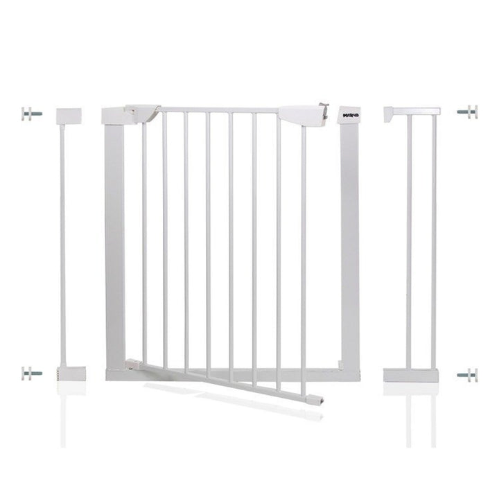 Security Gate Door Stairs Pet Baby Dog Barrier Metal Double Locking System 75cm - 103cm