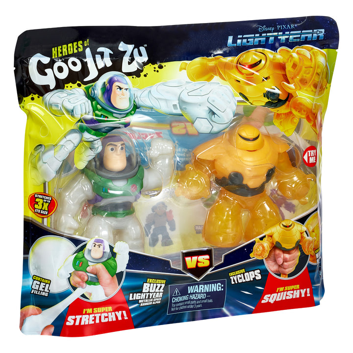 Laochra Goo Jit Zu Buzz Lightyear Vs Zyclops Fíoracha Sínte Squishy Set 2 PCS Gooey Hero