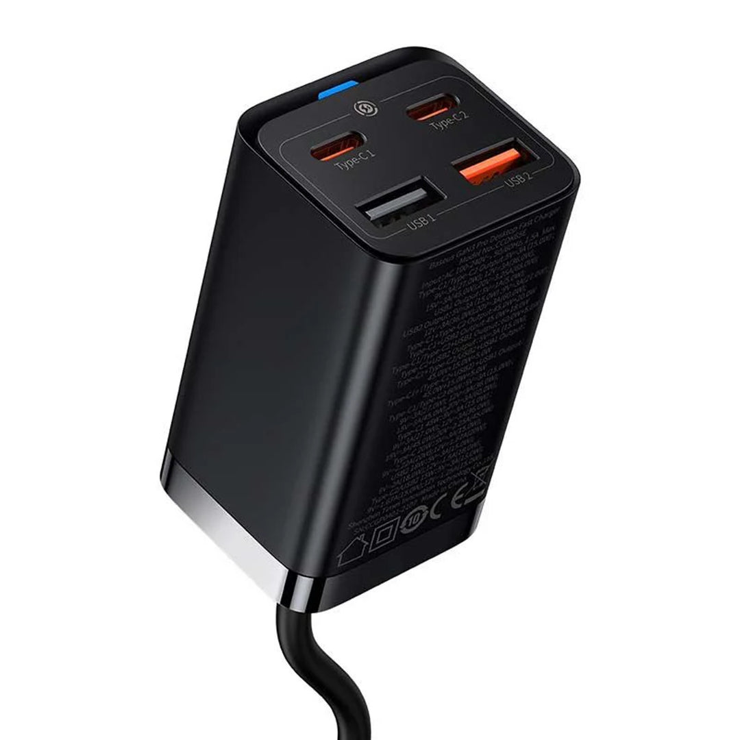 Baseus GaN3 Pro 2x USB-C PD agus 2x USB CCGP040101 65W charger fón / fón cliste.