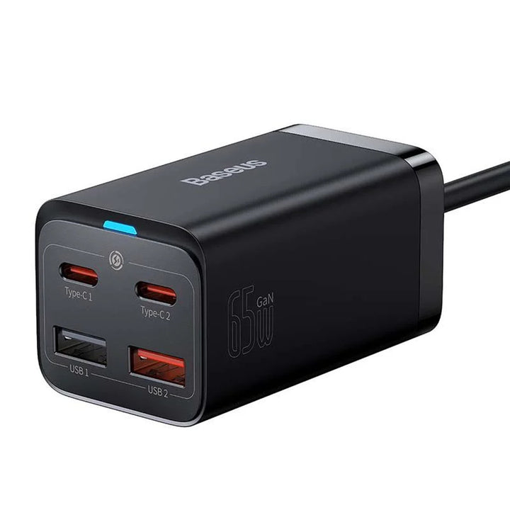 Baseus GaN3 Pro 2x USB-C PD agus 2x USB CCGP040101 65W charger fón / fón cliste.