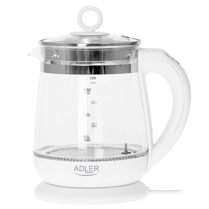 Glass kettle 1.5 L with brewer and temperature control Adler AD 1299