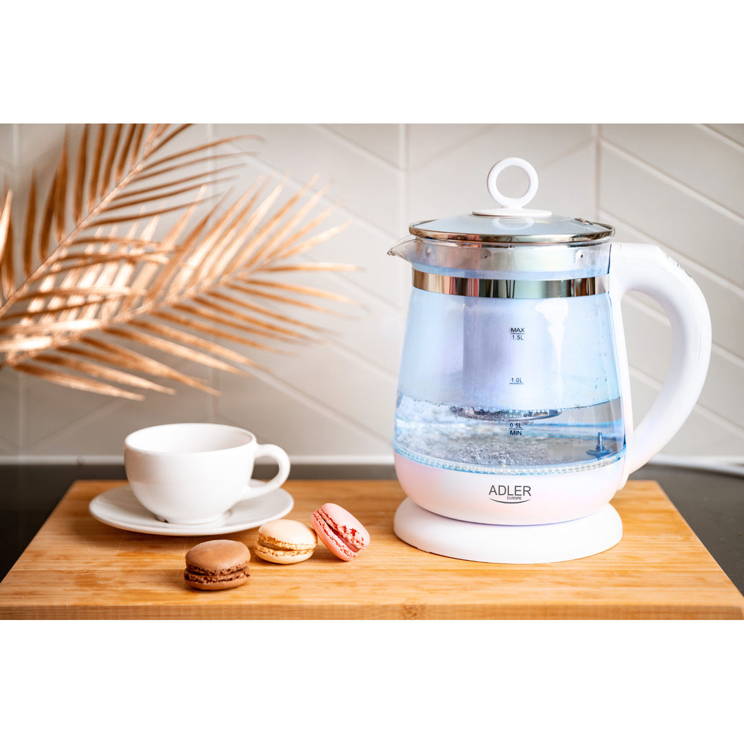 Glass kettle 1.5 L with brewer and temperature control Adler AD 1299