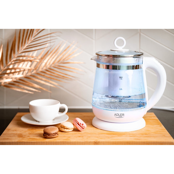 Glass kettle 1.5 L with brewer and temperature control Adler AD 1299