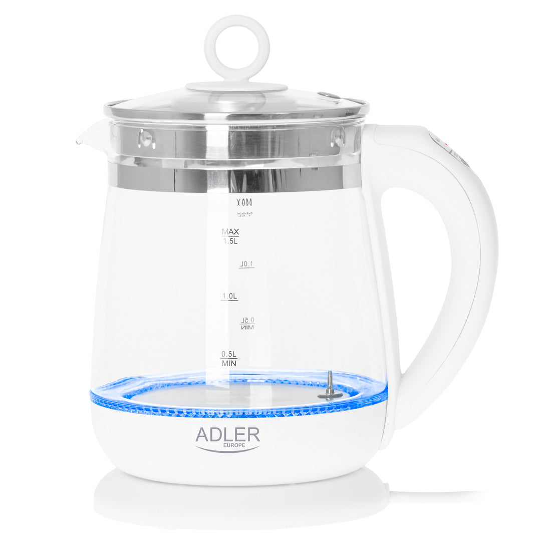 Glass kettle 1.5 L with brewer and temperature control Adler AD 1299