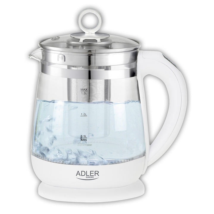 Glass kettle 1.5 L with brewer and temperature control Adler AD 1299