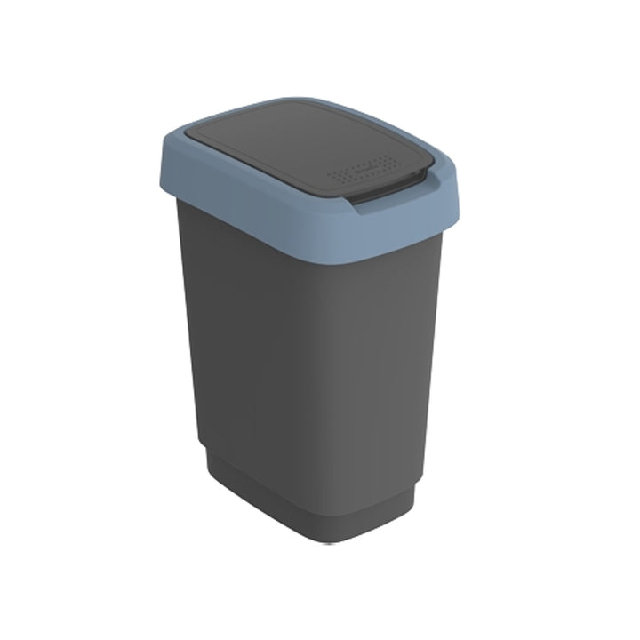 Waste Bin Trash Can 10L Lid Recycling Easy Cleaning Slim BPA Free