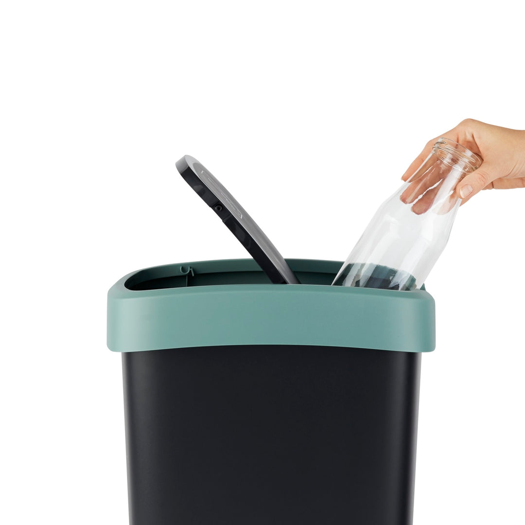 Recycling Waste Bin 25L Trash Can Sorting Easy Cleaning Lid BPA Free