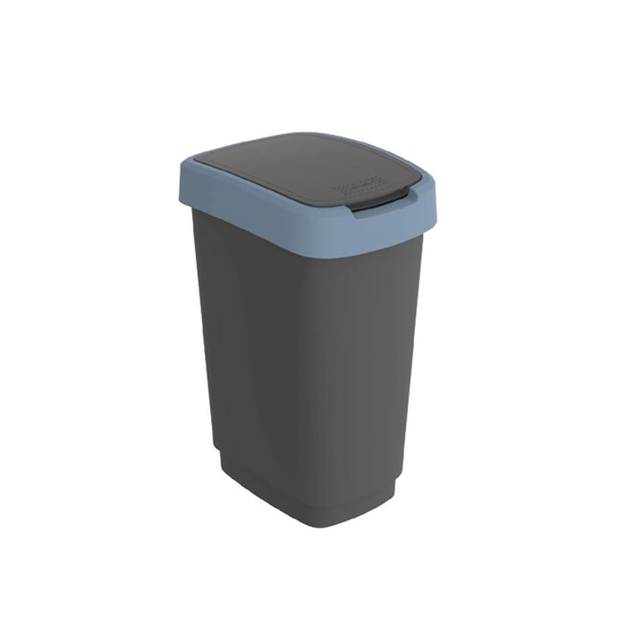 Rotho Twist 25L black/dark blue swing garbage can