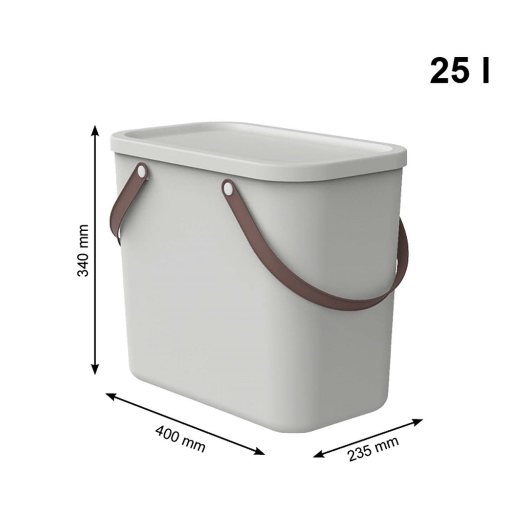 25L Storage Container Waste Bin Recycling Trash Can Sorting