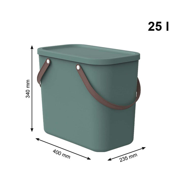 25L Storage Container Waste Bin Recycling Trash Can Sorting