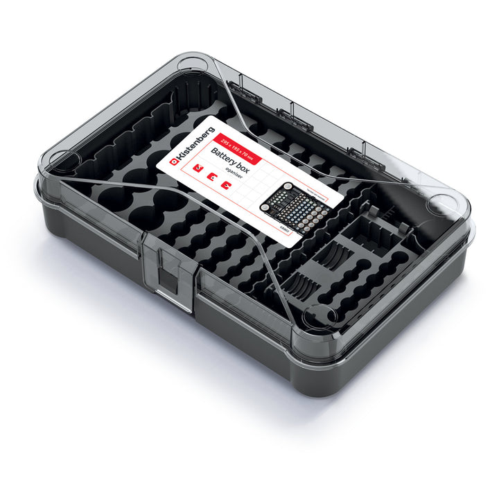 Kistenberg Battery Box KBB03 Battery Organizer - 115 Slots for Batteries