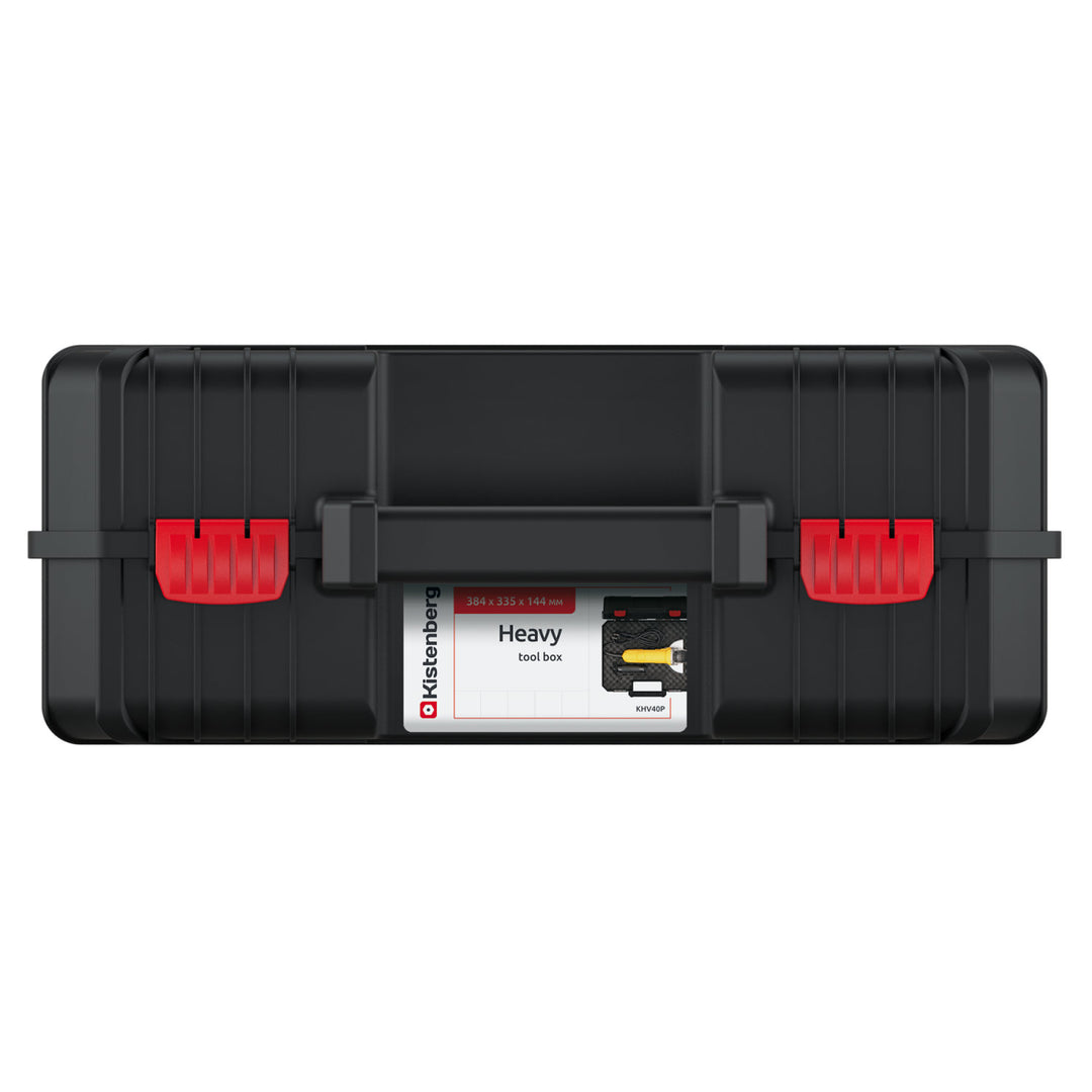 Kistenberg Heavy 40 KHV40P Tool Case Box Carrier with Foam Liner for Power Tools Wrokshop Ergonomic Handle Extremely Sturdy Polymer Blend